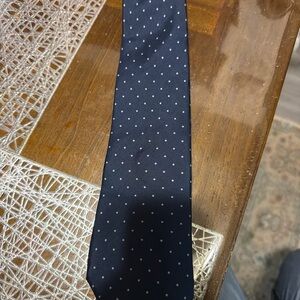 Elegant Navy Polka Dot Tie